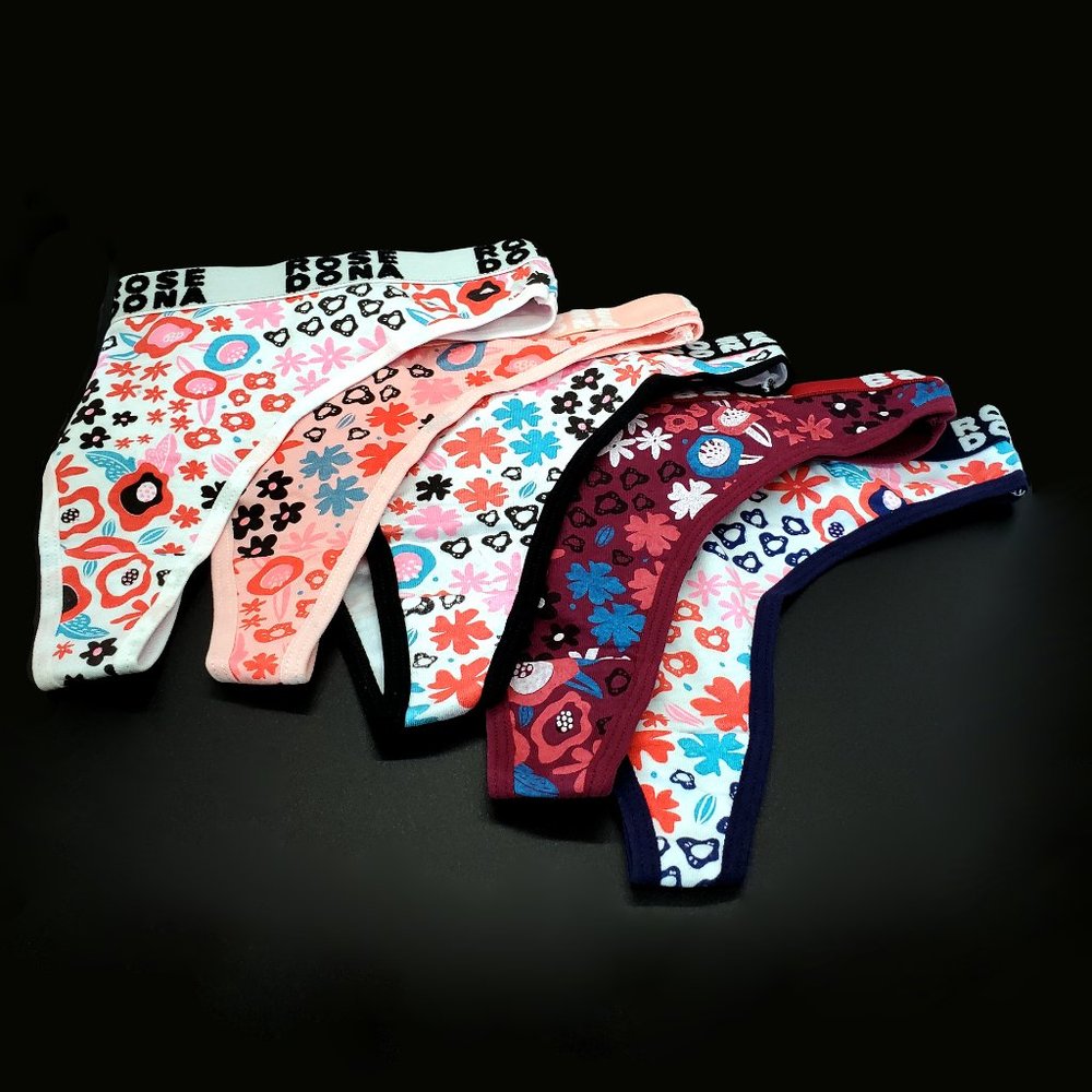 5 Pairs of Cotton Panties - Cute Floral Designs